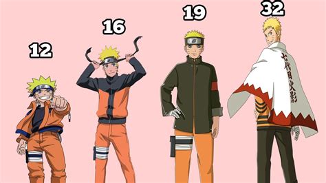 naruto uzumaki age|naruto age chart.